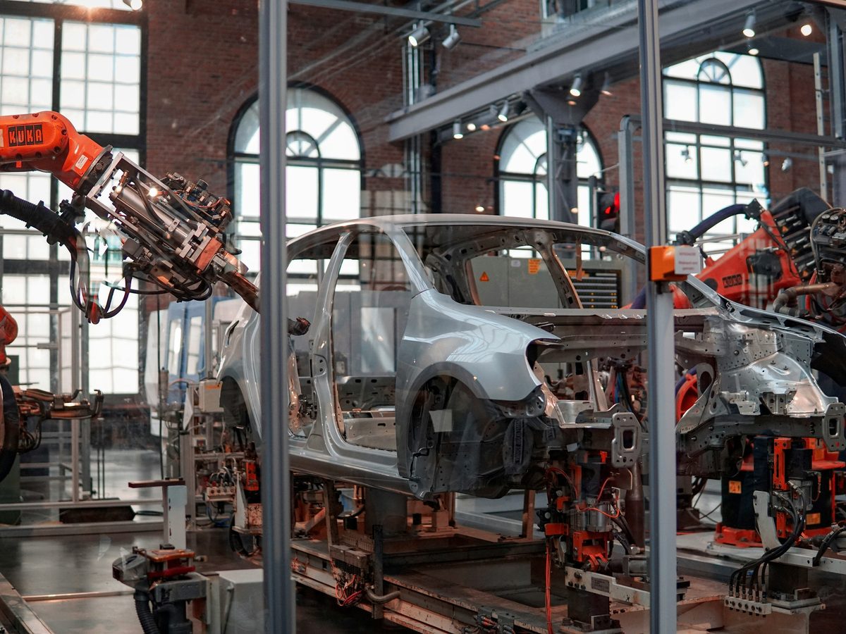 Modern automotive manufacturing facility
