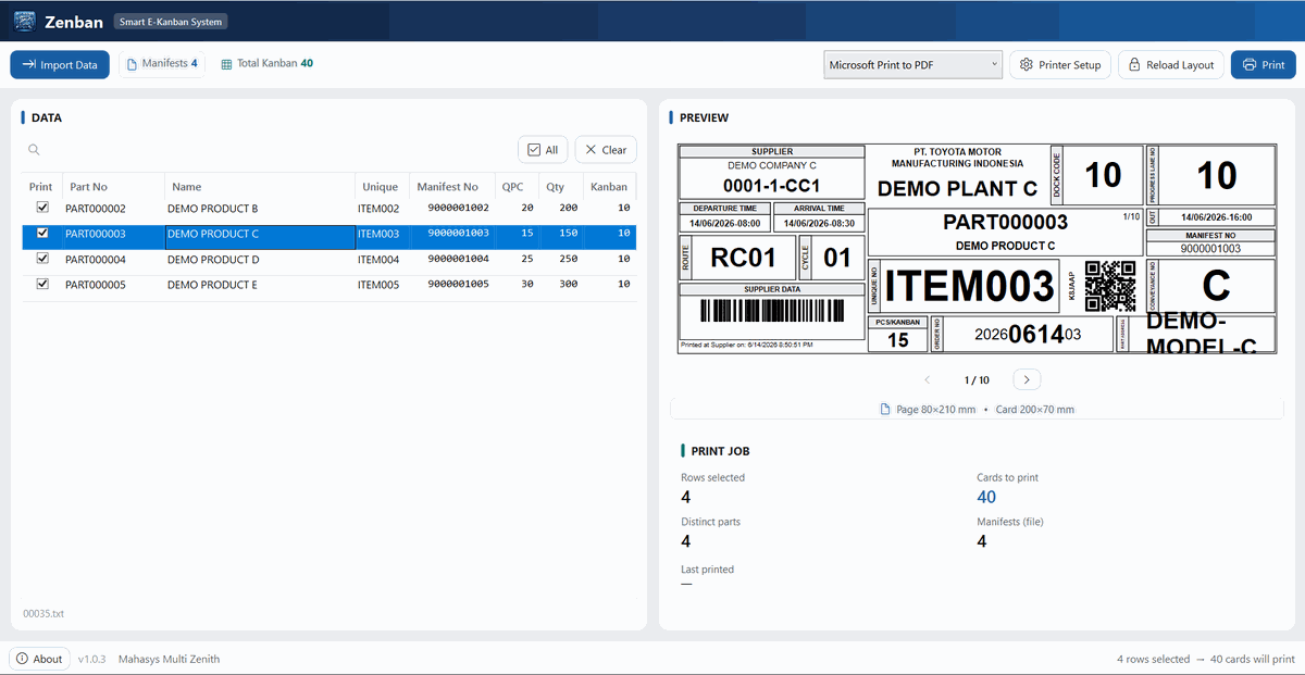 Zenban Kanban System preview